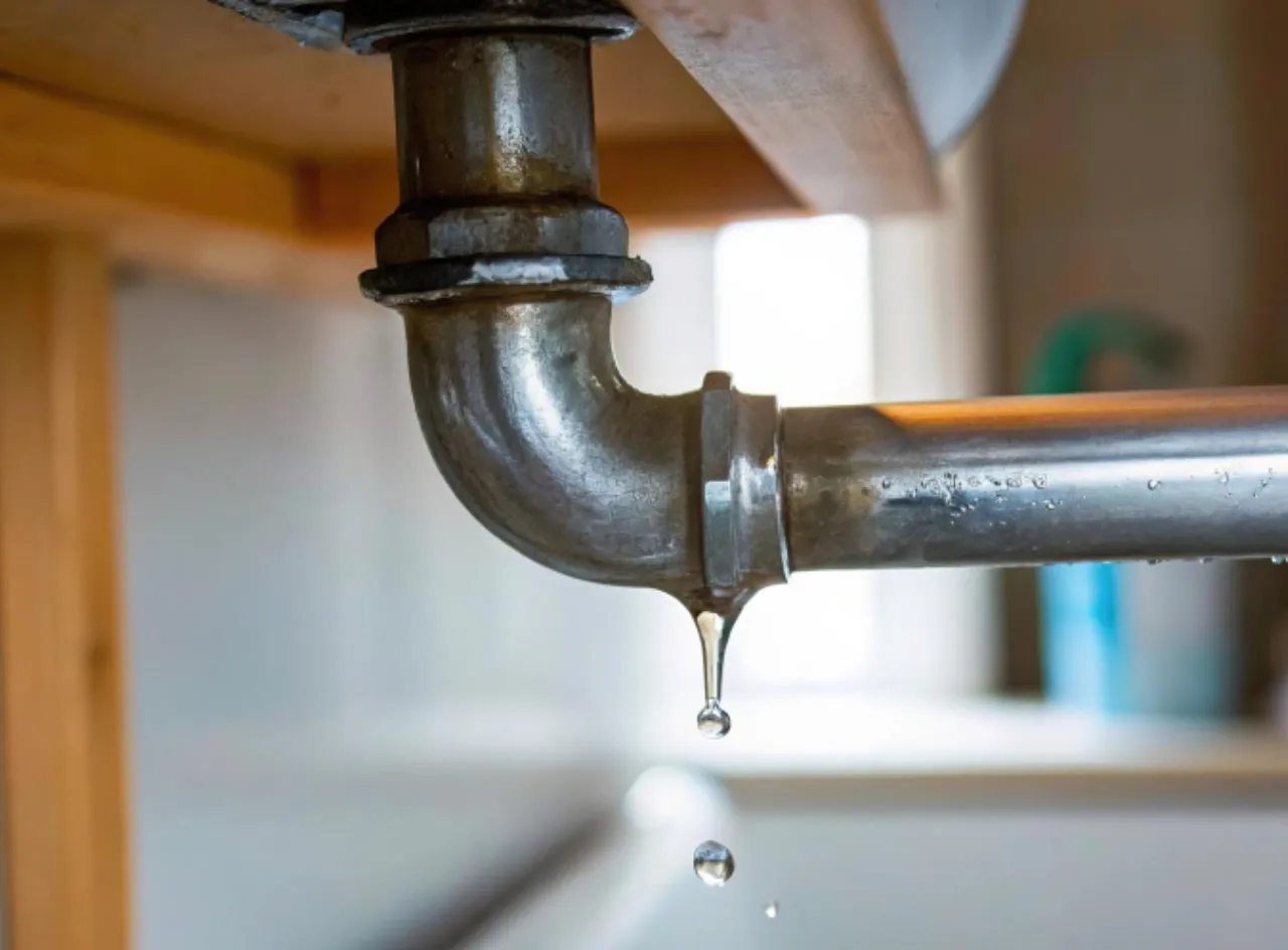 水漏れしている配管
